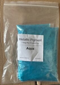 bag of metallic pigments for epoxy flooring sold by Industrial Coatings NE
