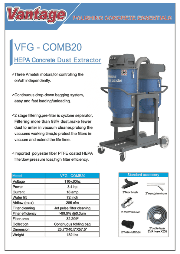 photo of a concrete dust collectors sold by Industrial Coatings