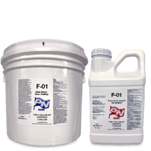 F-01 CLEAR EPOXY FLOOR COATING - 15 Gallon Kit