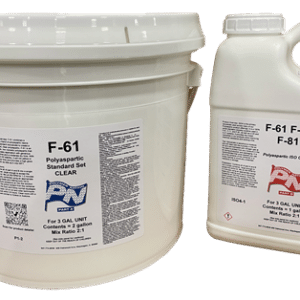 F-61 SLOW SPEED CLEAR POLYASPARTIC - 15 Gallon Kit