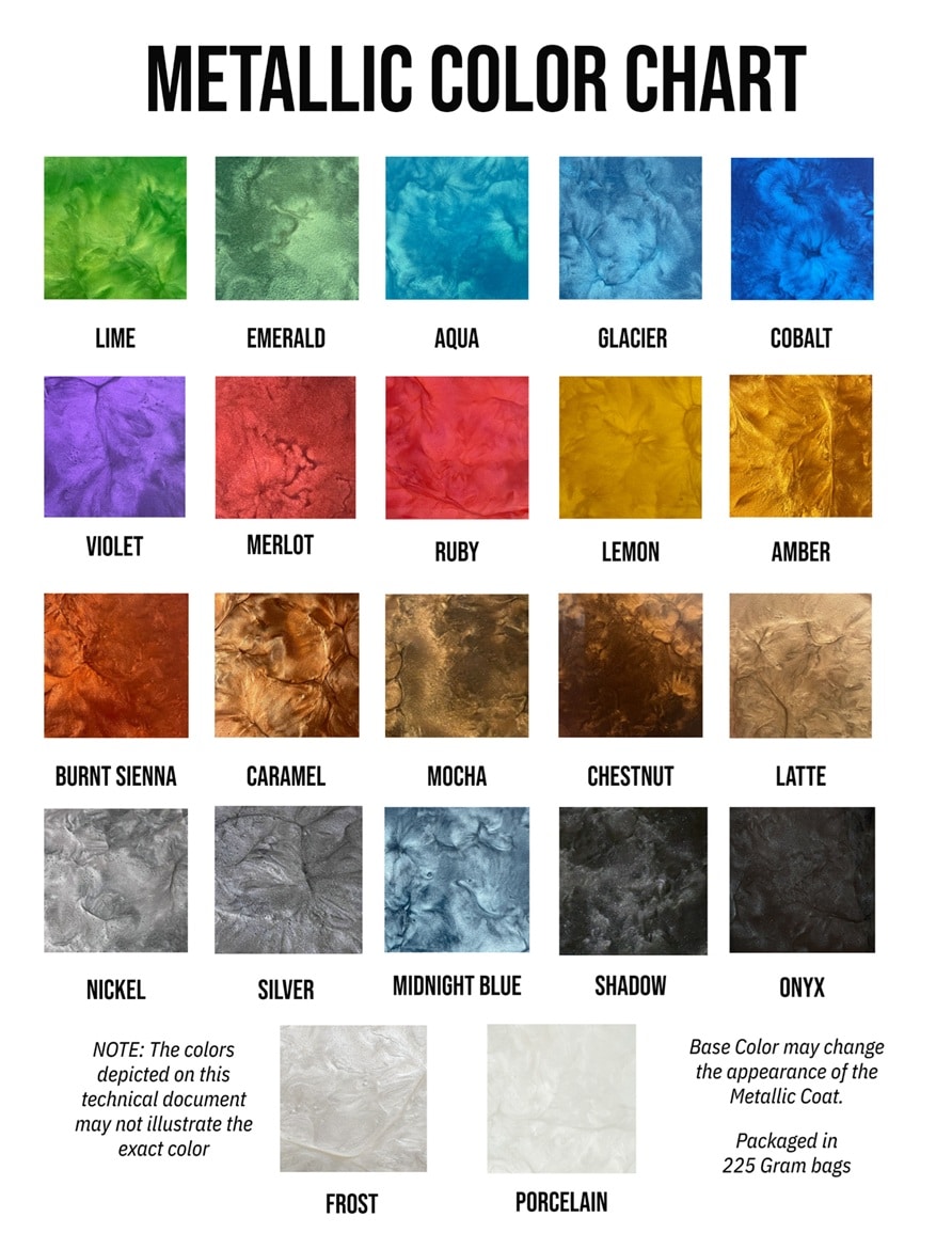 Metallic Color Chart